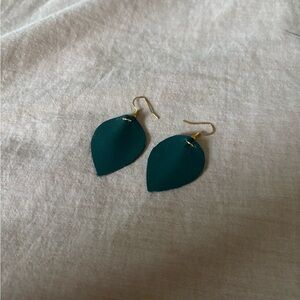 Handcrafted Teardrop Leaf Earrings